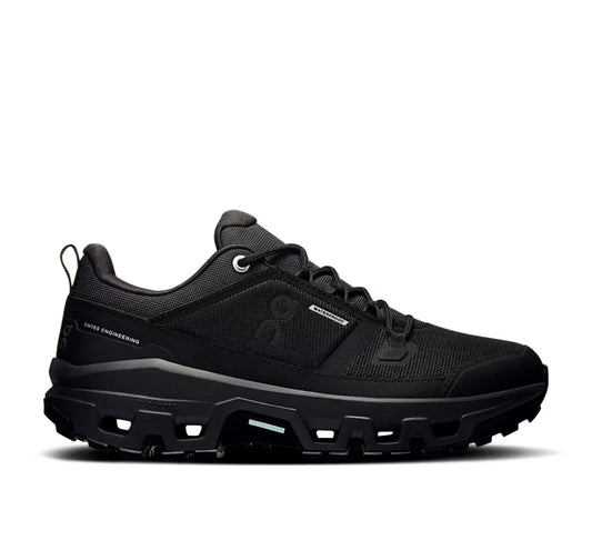 On Women's Cloudrock Low Waterproof Black Hiking Shoes