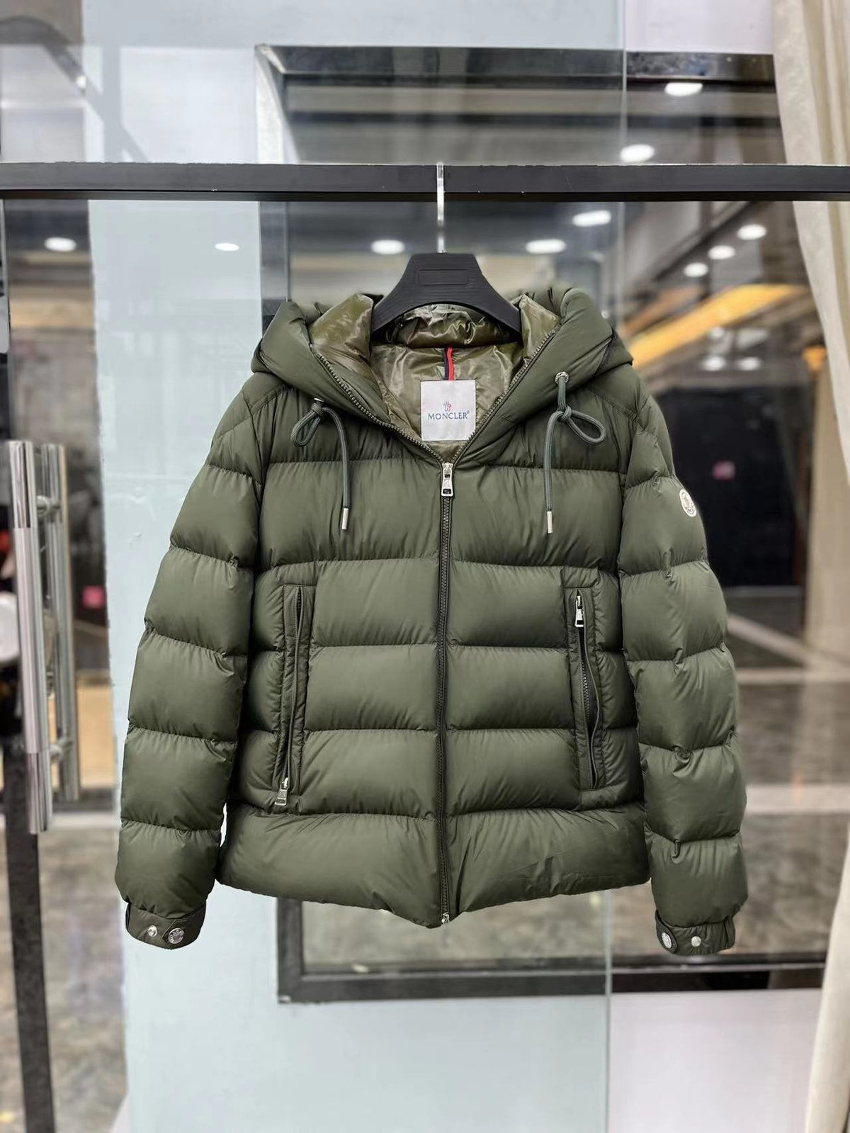 Moncler Hooded Short Down Coat — front