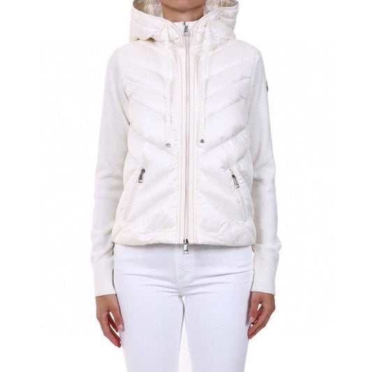 Moncler Hooded Knit Sleeve Down Jacket — hero