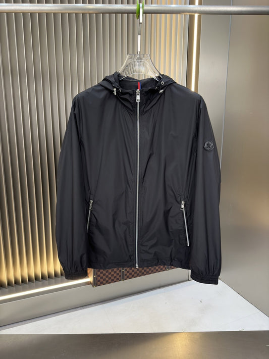 Moncler Hooded Contrast Trim Zip Jacket — hero