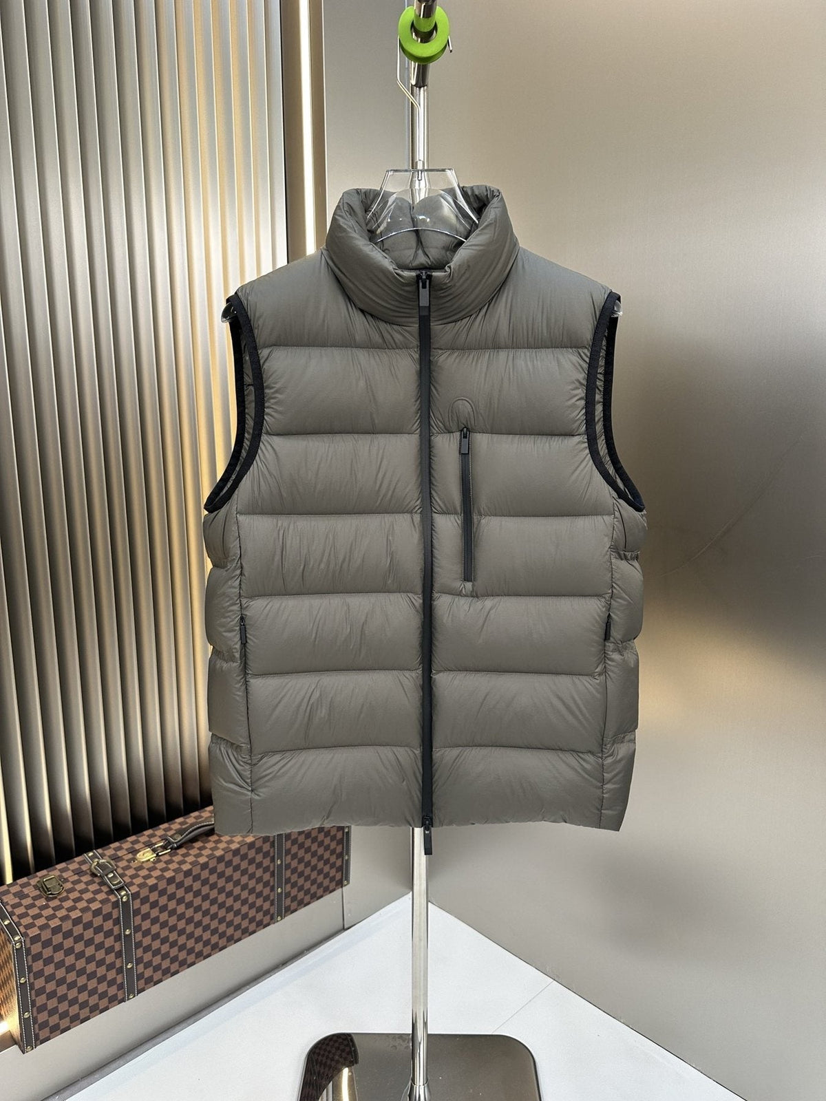 Moncler Quilted Zip-Front Puffer Vest — front