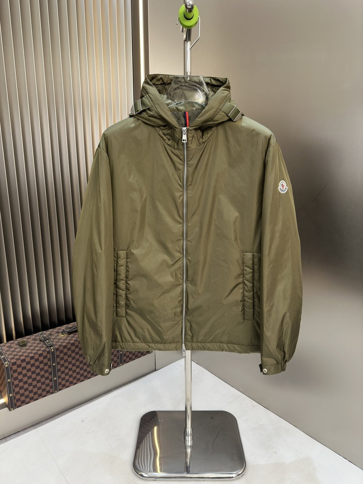 Moncler Hooded Zip-Front Jacket — front