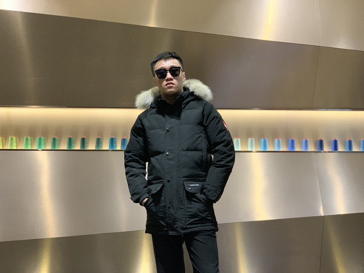 Canada Goose Fur-Trim Hooded Quilted Parka Jacket — front