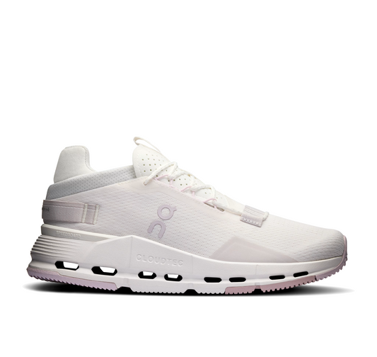 On Women's Cloudnova 2 White/Orchid Lifestyle Sneakers